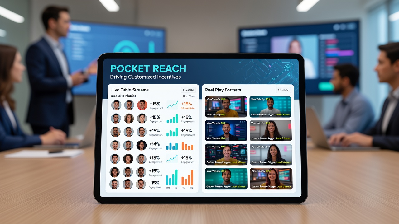 Darstellung der Integration von Pocket Reach in Reel-Play- und Live-Tisch-Ökosystemen