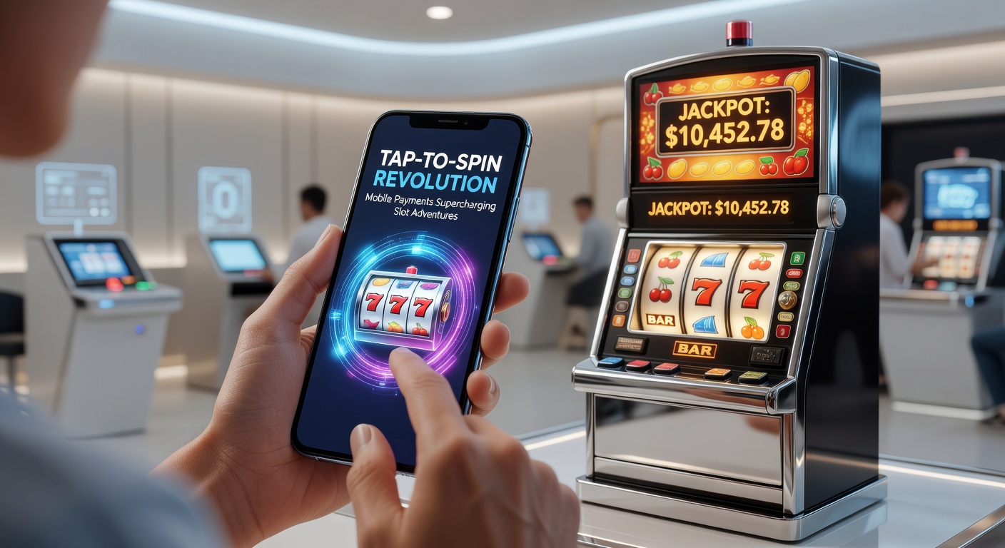 Grafik mit steigenden Kurven von Mobile-Zahlungen und Slot-Sessions, ergänzt durch Icons von Wallets und Spielsymbolen