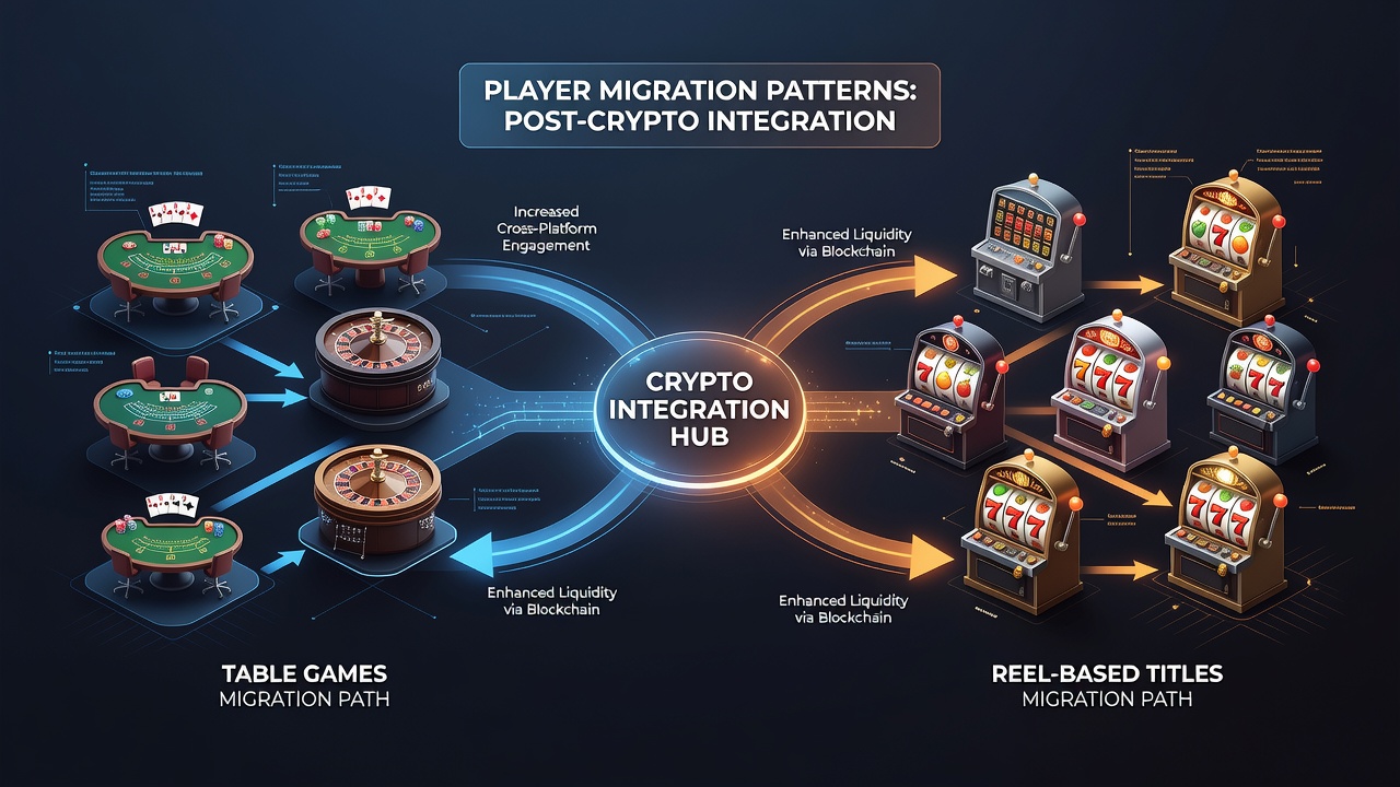 Detaillierte Grafik zu Migrationspfaden in Krypto-Casinos